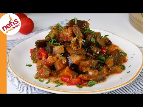 Zeytinyağlı ve Domatesli: Patlıcan Yemeği Tarifi